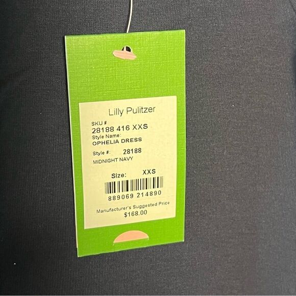 Lilly Pulitzer Ophelia Midnight Navy Blue Mini Swing Dress XXS - Picture 3 of 8
